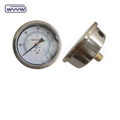Máy đo áp suất chống rung động dầu trục 100mm