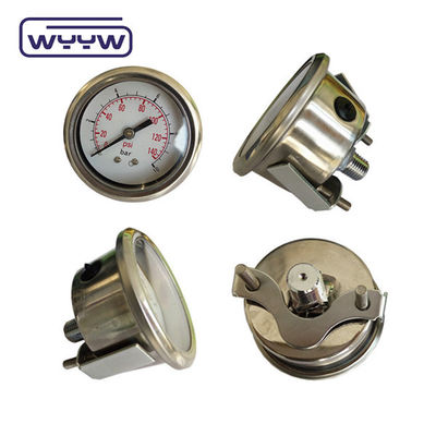 Máy đo áp suất trục 2,5 &quot;U-clamp Manometer / Máy đo áp suất kết nối phía sau