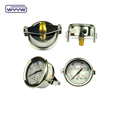 Máy đo áp suất trục 2,5 &quot;U-clamp Manometer / Máy đo áp suất kết nối phía sau
