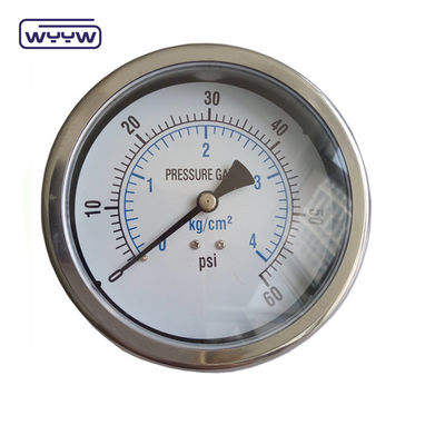Hydraulic Jack Pressure Gauge Center Back Connection 100mm Kích thước quay số