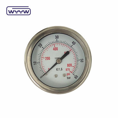 Hydraulic Jack Pressure Gauge Center Back Connection 100mm Kích thước quay số
