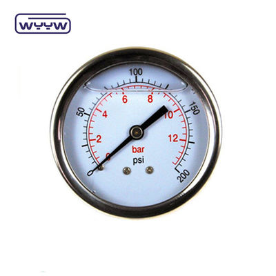 Hydraulic Jack Pressure Gauge Center Back Connection 100mm Kích thước quay số