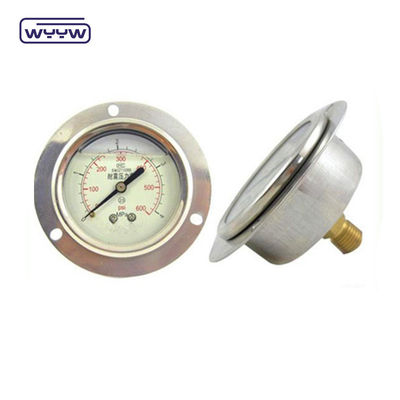 2.5&quot; Bar Psi Flange Type Pressure Gauge Manometer Panel Mount