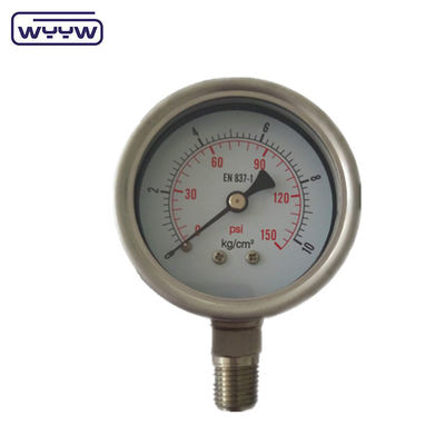 Lưng Glycerine chống sốc Hydraulic Jack Pressure Gauge Range tùy chỉnh
