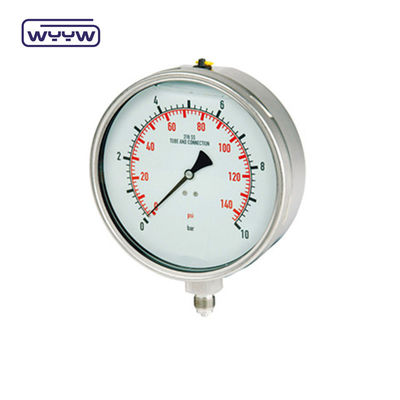 Lưng Glycerine chống sốc Hydraulic Jack Pressure Gauge Range tùy chỉnh