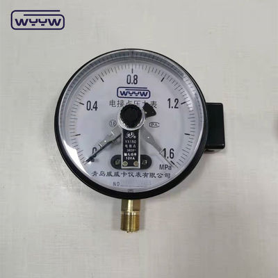 NO + NC 1MPa Thử nghiệm áp suất khí tự nhiên 4 Inch 100mm Manometer tiếp xúc điện