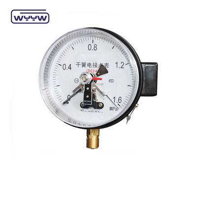 Đồng hồ đo áp suất tiếp điểm điện 4 inch với dải đo 0-0.6MPa và kết hợp công tắc