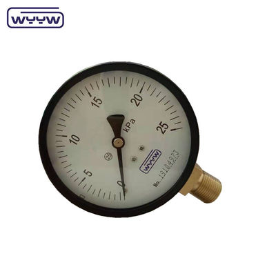 KPa đo áp suất thấp WYYW 4 inch 100mm vỏ thép màu đen đáy đầu vào bellows mbar cmh2o áp lực