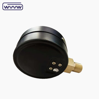 KPa đo áp suất thấp WYYW 4 inch 100mm vỏ thép màu đen đáy đầu vào bellows mbar cmh2o áp lực