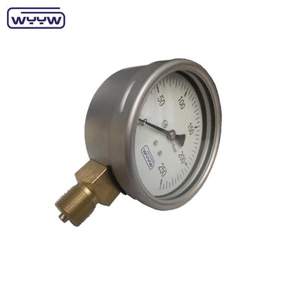 Trung Quốc máy đo áp suất viên nang 100mm mbar ss trường hợp kết nối đồng 1/2 &quot;bsp cmh2o áp suất thấp manometer