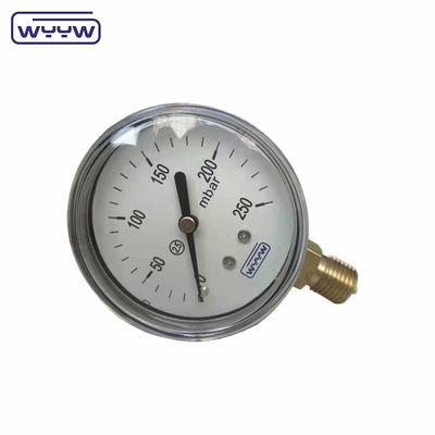 Trung Quốc máy đo áp suất viên nang 100mm mbar ss trường hợp kết nối đồng 1/2 &quot;bsp cmh2o áp suất thấp manometer