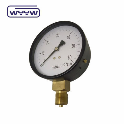 Máy đo áp suất thấp SS 63mm InH2O WC Pressure Gauge Mbar Bellows Pressure Gauge