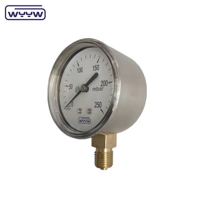 Máy đo áp suất của nén kết nối dưới cùng Mbar KPa MmAq MmH2O