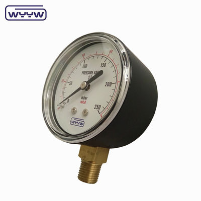 150mbar Low Bellows Type Pressure Gauge Manometer 63mm Bottom Mount
