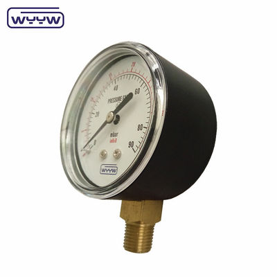 150mbar Low Bellows Type Pressure Gauge Manometer 63mm Bottom Mount
