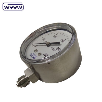 MMWC &amp; Mbar 63mm Capsule Pressure Gauge Manometer Vật liệu thép không gỉ