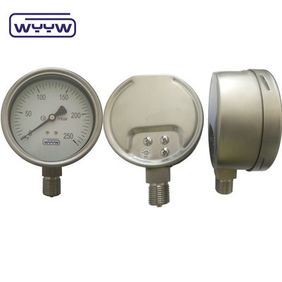 100mm 4 &quot; Tất cả thép không gỉ máy đo áp suất, Bellow loại máy đo áp suất