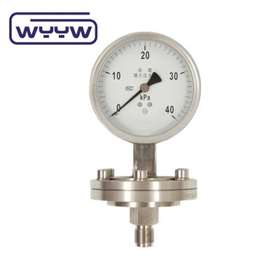 Tri Clamp Membrane Pressure Gauge Thép không gỉ Case 100mm