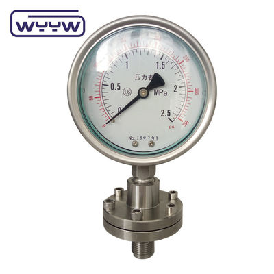 tất cả thép không gỉ niêm mạc niêm mạc áp lực đo manometer