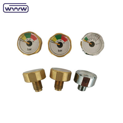 1 inch 25mm Bar Psi Máy đo áp suất Manometer nhỏ 1/8 Npt 1 năm bảo hành