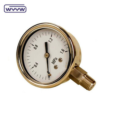khí tự nhiên khô oxy sử dụng không có dầu đáy nhập 60mm ống Bourbon thép không gỉ máy đo áp suất