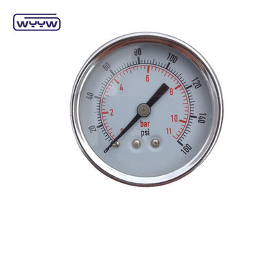 trung tâm trở lại 2.5 &quot; thép không gỉ khô bộ máy đo áp suất