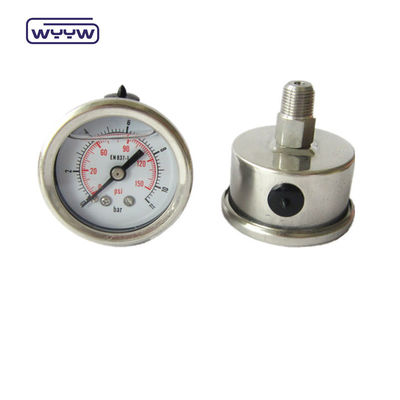 Trung tâm Lưng Đường đo áp suất đầy chất lỏng thủy lực 400 bar