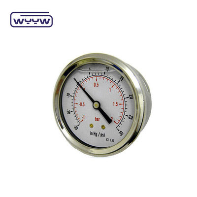 cao chất lượng axis manometer MPa/bar/kg Back kết nối 60mm đầy đủ 304ss thép không gỉ máy đo áp suất
