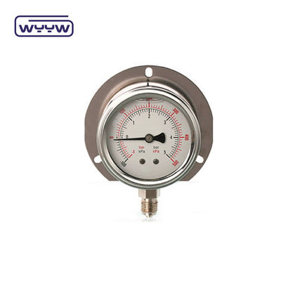 cao chất lượng dầu đầy 4 &quot;đan thép không gỉ đo áp suất chống rung