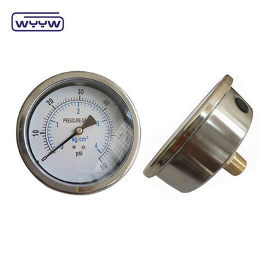 Dầu đầy 4 &quot;đồ đo áp suất chống rung bằng thép không gỉ với phạm vi áp suất rộng của Mbar