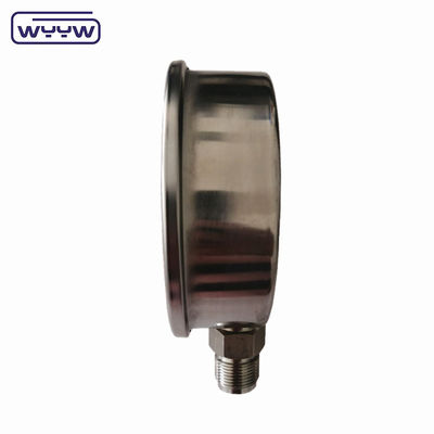4 inch thép không gỉ dầu đầy máy đo áp suất với 2,5%/1,6% độ chính xác và 1/4'PT / NPT / G / M dây
