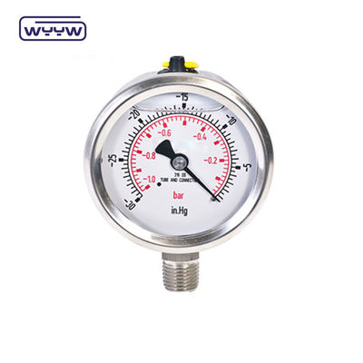 Máy đo áp suất ống U chứa chất lỏng công nghiệp 60mm SS304 Bourdon Tube Manometer