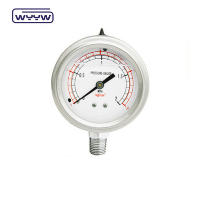 Máy đo áp suất ống U chứa chất lỏng công nghiệp 60mm SS304 Bourdon Tube Manometer