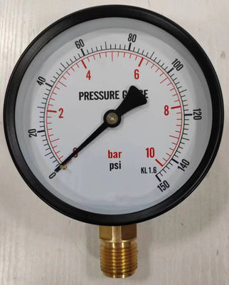 Đường đo áp suất kinh tế Bourdon Tube 16 Bar Psi Gas Water Manometer
