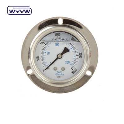 Phân đo áp suất thủy lực sS304 Glycerine hoặc Manometer chứa silicom