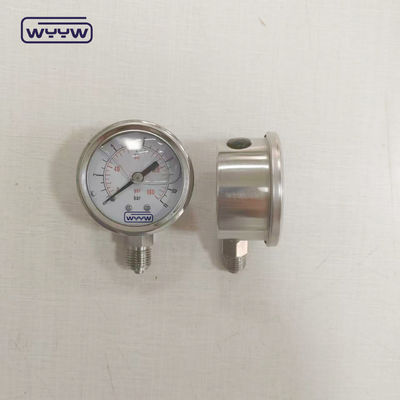 Máy đo áp suất chứa chất lỏng 50mm đáy 1/4 &quot;Npt OEM Pressure Meter