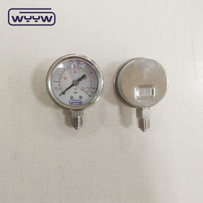 Máy đo áp suất chứa chất lỏng 50mm đáy 1/4 &quot;Npt OEM Pressure Meter