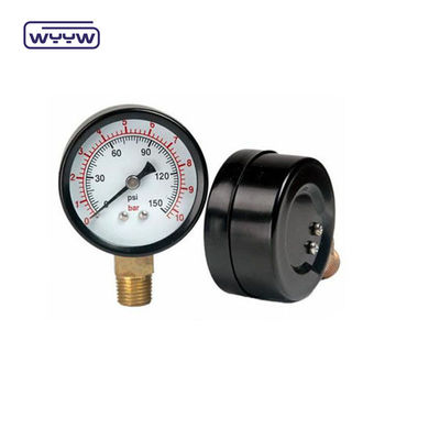 Dry Pressure Gauge Vertical 2,5 "Air Pressure Gauge Bar Psi Double Scale