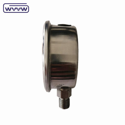 1/4 PT Làn chứa chất lỏng Manometer màu đen sơn nhôm chỉ Acrylic cửa sổ