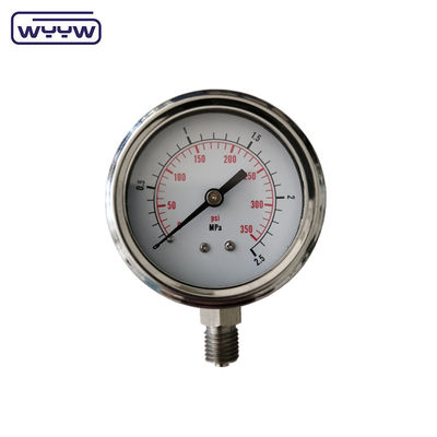 1/4 PT Làn chứa chất lỏng Manometer màu đen sơn nhôm chỉ Acrylic cửa sổ