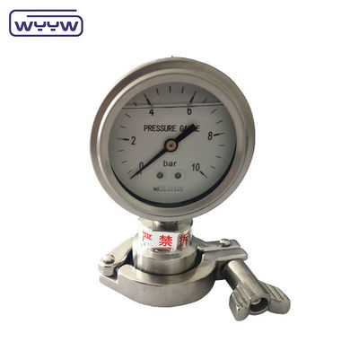2Máy đo áp suất khẩu phần dài 0,5 inch với kết nối dưới cùng và sợi NPT