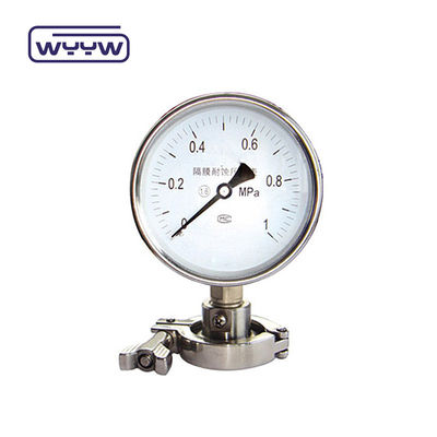 Máy đo áp suất lớp vỏ tiêu chuẩn 100mm NPT Thread với loại gắn thẳng đáy