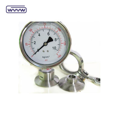 Máy đo áp suất lớp vỏ tiêu chuẩn 100mm NPT Thread với loại gắn thẳng đáy
