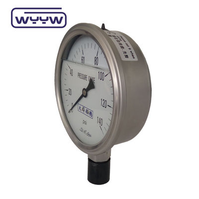 Máy đo áp suất chứa chất lỏng công nghiệp 100mm với cửa sổ acrylic và dễ cài đặt