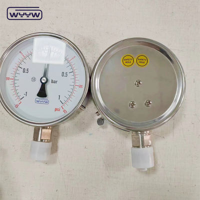 Áp suất 0.. 1000 Bar ± 1,6% Độ chính xác Thép không gỉ Máy đo áp suất lớp Lấp dầu Không thể truy cập bởi khách hàng