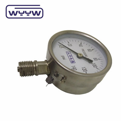 63mm Chiều kính ± 2,5% Độ chính xác lớp Tất cả thép không gỉ máy đo áp suất chấp nhận dịch vụ OEM