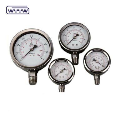 63mm Chiều kính ± 2,5% Độ chính xác lớp Tất cả thép không gỉ máy đo áp suất chấp nhận dịch vụ OEM