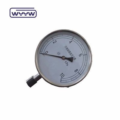 150mm Capsule Pressure Meter Chất liệu vỏ thép đen bền cho môi trường áp suất cao