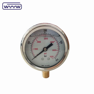 Phosphor Bronze Bourdon Tube Material Pressure Gauge Manometer cho các ứng dụng áp suất cao lên đến 0-1000bar