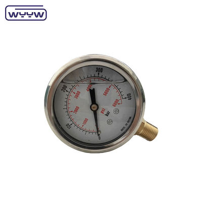 Phosphor Bronze Bourdon Tube Material Pressure Gauge Manometer cho các ứng dụng áp suất cao lên đến 0-1000bar